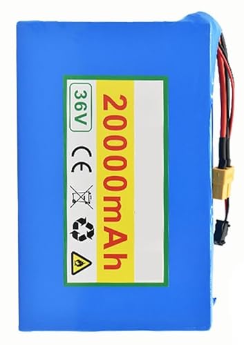 Batterie De Vélo Électrique 36V 20Ah Batterie Électrique avec Chargeur 10S2P Batterie Haute Puissance Remplaçable Étanche Batterie pour 200W 500W 800W...