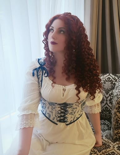 Image of Scarlet Darkness Women's Underbust Corset Top Renaissance Medieval Lace-up Boned Fairycore Pirate Corsets