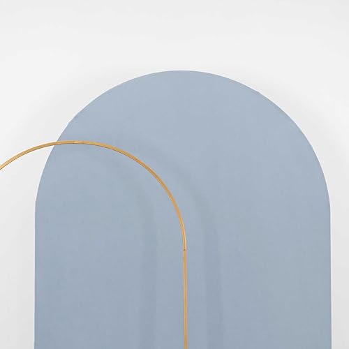 Vista 157 de Efavormart - Marco de fondo redondo de elastano de 7 pies, cubierta de arco de boda de 2 lados Blanco