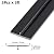 Gaahing Aluminum T Molding Floor Transition Strip, T Moulding for Laminate Flooring Planks, Vinyl Floor Transition, Rubber Transition (3Pcs x 2.9ft x 1.6in, Matte Black)