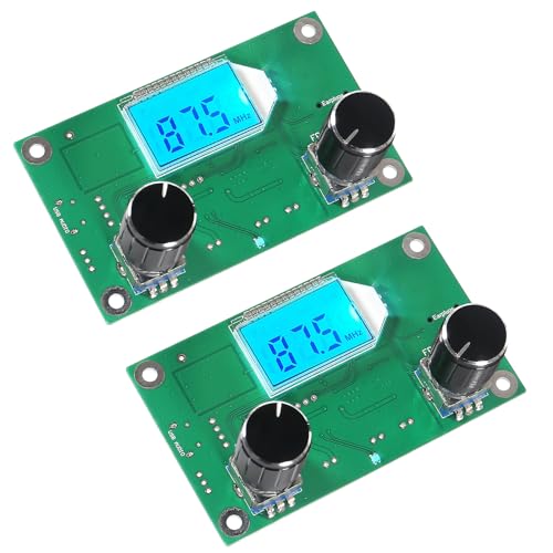 XIITIA 2pcs Digital FM Receiver Module, DC 3V-5V Radio Receiver Module Digital Stereo Board LCD Display DSP PLL 76.0MHz-108.0MHz