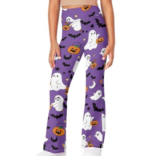 Image of Girls Flare Leggings 5-14T Cute Bell Bottoms for Girl Yoga Pants for Gym