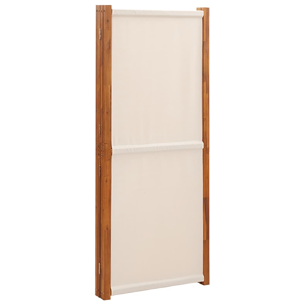 vidaXL Divisorio a 4 Pannelli Bianco Crema 280x180 cm