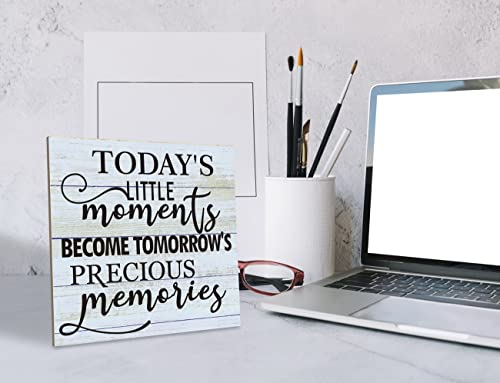 Inspirational-Wood-Sign-Todays-Little-Moments-Become-Tomorrows-Precious-Memories-Wood-Plaque-Table-Art-Sign-6262inch-Primitive-Home-Decor-Farmhouse-Decoration-Family-Sign-Office-Desk-Decor Inspirational Wood Sign Todays Little Moments Become Tomorrows Precious Memories Wood Plaque Table Art Sign 6262inch Primitive Home Decor Farmhouse Decoration Family Sign Office Desk Decor