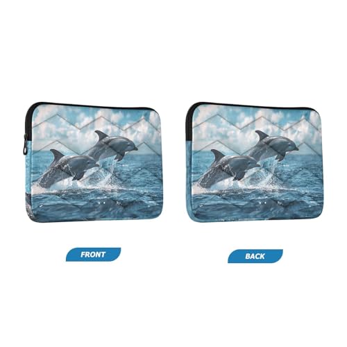 Funda para portátil 13-14 pulgadas con diseño de delfines miniatura 2