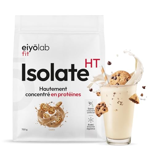 ISOLATE HT | Whey Isolat de Protéines en Poudre | Jusqu’à 88% de Protéines | Riche en BCAA + Glutamine | Musculation Rapide et Sèche | Faible en Lactose |...