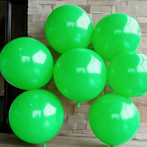 Image of 30 Pack Green Balloons 36 Inch Green Latex Large Balloon Bulk - for Forest Party Decorations and Events
