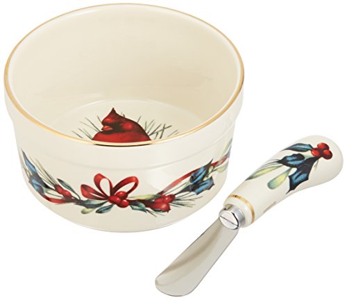 Lenox Winter Greetings Dip Bowl And Spreader #TOP2