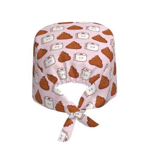 Image of Working Cap Scrub Cap with Sweatband Adjustable Unisex Women Tie Back Hat Nurse Surgical Caps