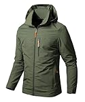 Btmpmcs Chaqueta al Aire Libre para Hombres Chaque...: 【Material de alta calidad】: la chaqueta para hombre está hecha de 100% nailon, es liviana, transpirable, de secado rápido y cómoda de usar durante todo el día. Cuello alto, resistente al viento, más adecuado para actividades al aire libre, adecuado p...