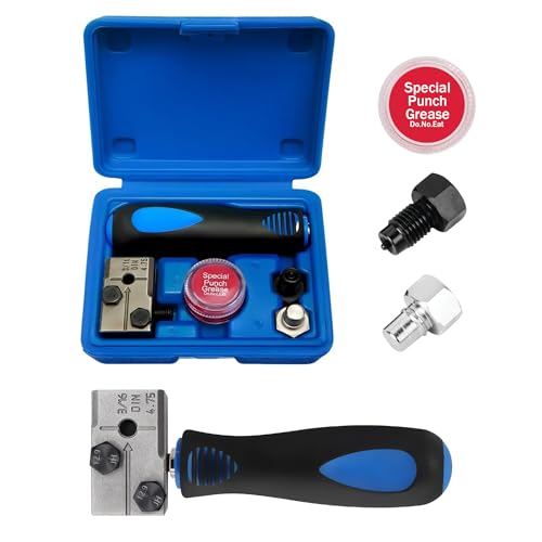JIODEKEYI Brake Pipe Flaring Tool Kit: Handheld 3/16 inch Pipe Expander with Metal Head Pipe Expansion Tool for Automotive Brake Line Tubing and Field Applications