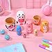 SEWACC 6 Layers Russian Nesting Dolls Cow Pig Duck Matryoshka Dolls Wooden Animal Figurine Matryoshka Wooden Toys for Children Kids Winter Party Wishing Gifts