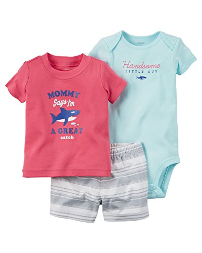 Carter's 3-Piece Bodysuit & Diaper Cover Set, Multi, Newborn