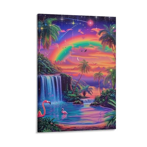 Peinture sur toile flamant rose pour une chambre moderne