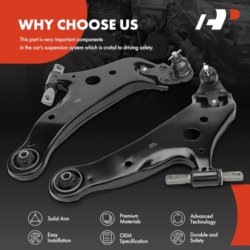 A-Premium 2 x Front Lower Control Arm with Ball Joint & Bushing Compatible with Toyota Highlander 2008-2019, Venza 2009-2015 & Lexus RX350 RX450h 2010-2022, RX350L RX450hL 2018-2022 by A-premium - Image 6