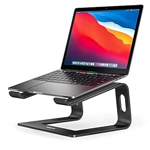 Nulaxy Abnehmbar Laptop Ständer, Ergonomisch Notebook Ständer Aluminium Laptop Halterung Halter Kompatibel mit Dell, HP, Samsung, Lenovo alle 10"-16" Notebooks-Schwarz