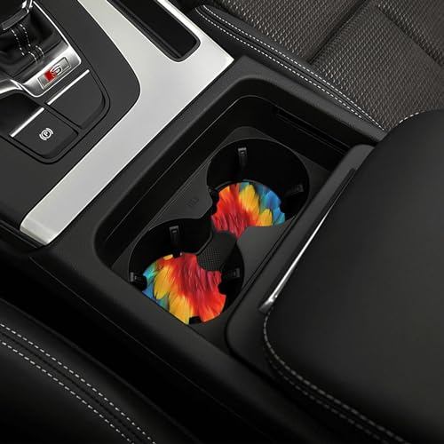 Portavasos para carro 2 piezas de goma negra miniatura 6