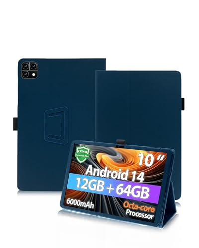 Étui Ckypad Ctab 10 avec dragonne et support bleu