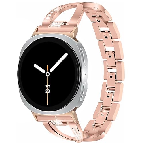 Bracelet Samsung Galaxy Watch 8 en acier rose design X
