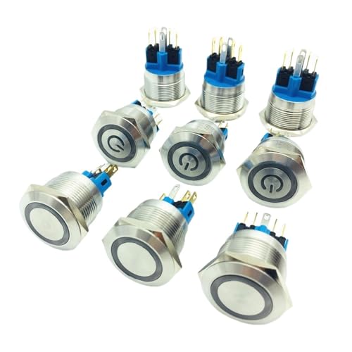 Interrupteur bouton métallique 22mm étanche résistant aux intempéries