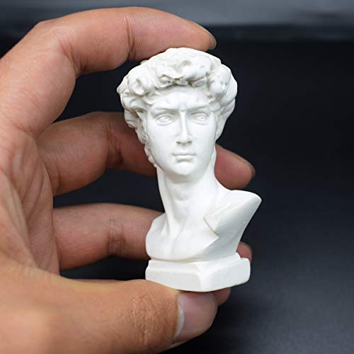 CYRAN David Statue Resin Sculptures Statues, Office Bookshelf Decor, 7CM Portrait Sculpture Resin Handcraft Home Decor Gift for Friends