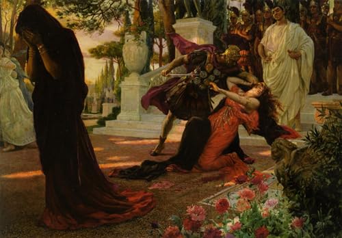 Toile affiches d'art la Mort de Messaline Rochegrosse peinture décorative murale 60x90cm