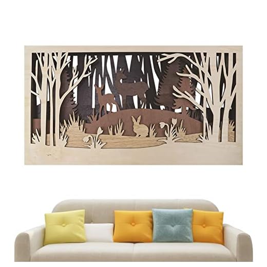 Decorazione da parete in legno intagliato, scultura in legno, per processi 3D e dettagli squisiti, sculture in legno per la decorazione della casa con design intagliato e forte effetto