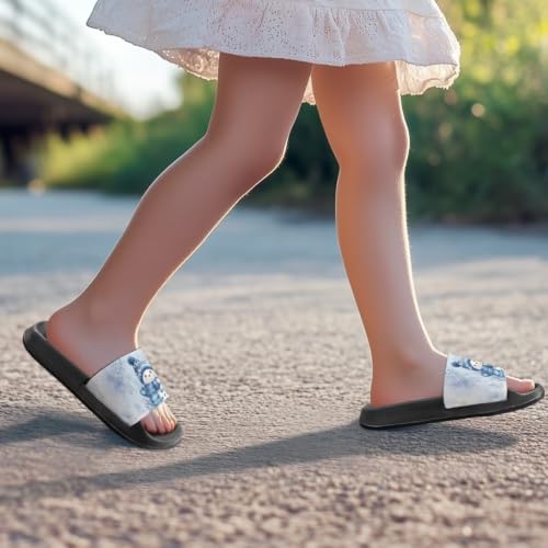 Image of Unisex Slides for Girls Boys Comfortable Slippers Slides Non-slip Shower Shoes House Fashion Thick for Indoor & Outdoor Gifts
