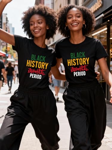 Image of Black History Pajamas, Graphic Matching Sets for Women, Magic Afro American Natural Hair Vintage Melanin T-Shirts and Pants