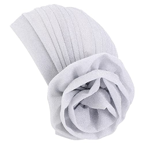Joggen - Diadema étnica hijab para mujer, color sólido, ajustable, gorra tubular, turbante envolvente, con cordones, traje deportivo para mujer, invierno, Blanco, S