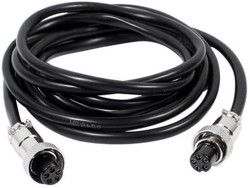 10pcs GX12 5 Pin Female to Female Aviation Socket Electrical Cable Head Aviation Connector Cable Cordset 1M