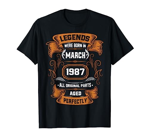 Las leyendas nacieron en marzo de 1987 regalo de cumpleaños Camiseta