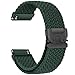 Produktbild Geflochtenes Armband für Garmin Venu 3S/Venu 2S/Vivoactive 4S/Vivomove 3S/Forerunner 265s/255s/255s Music Damen/Herren,Uhrenarmband 18mm Nylon Band,Fallschirmschnalle 18 mm Smartwatch Ersatzarmband