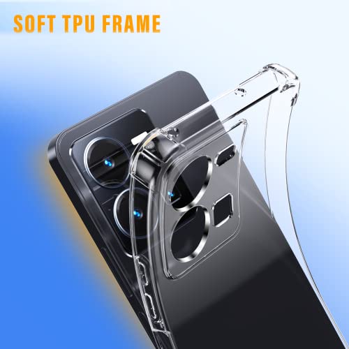 Image of Back Cover Silicone Flexible Bumper Transparent Cover for vivo iQOO Z9x -Transparent