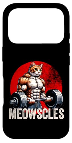 Funny Cat Meowscles W EGCgteBO LD j j̎q X}zP[X iPhone 17 Pro p