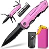 Gifts for Women, Mom, Wife, Girlfriend, Best Friend, Christmas, P-ink Multitool Knife – Gifts for Mom, Unique Gift Ideas for Women, Mothers Day Anniversary Valentines Day Birthday Gifts for Women