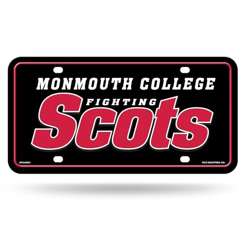 Rico Industries NCAA Monmouth College Fighting Scots Metal Auto Tag 6" x 12" - Great for Truck/Car/SUV