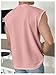 OYOANGLE Men's Letter Textured Sleeveless Muscle Gym T Shirts Crew Neck Tank Tops Workout Athletic Casual Shirts Dusty Pink Small