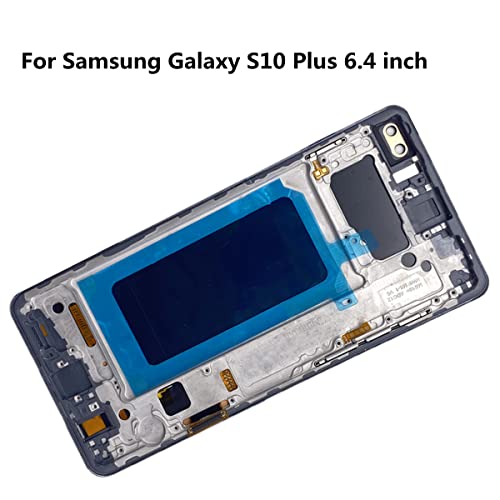 LNONLS for Samsung Galaxy S10 Plus LCD Display Screen Assembly Replacement for Samsung Galaxy S10Plus LCD Touch Digitizer Screen with Frame S10+ 6.4" G975U G975FD G975A without fingerprint Black