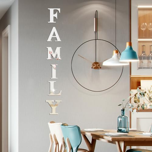 Decoración de Pared con Letras Familia 3D Acrílico Espejo miniatura 7