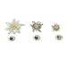 Alpenflüstern Bavarian Pins Edelweiss (3 items set) (bicolor coloured) - Traditional German Jewelry Dirndl,Lederhose