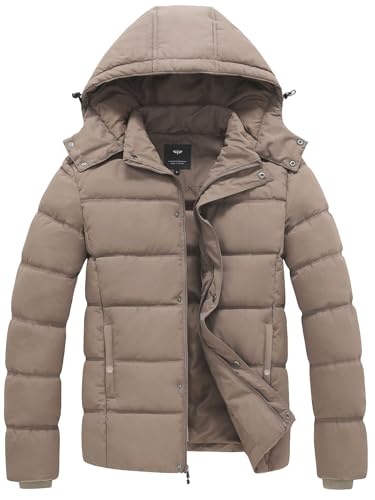GGleaf Men’s Winter Puffer Jacket with Hood