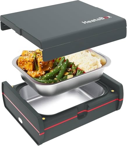 Faitron HeatsBox Pro - Fiambrera eléctrica con funcionamiento por app, Fiambrera a prueba de fugas...