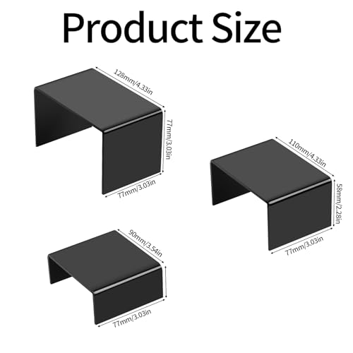 9 Pcs black Acrylic Display Risers, Jewelry Display Riser, Cupcakes Sweet Display Holder Stand - Image 2