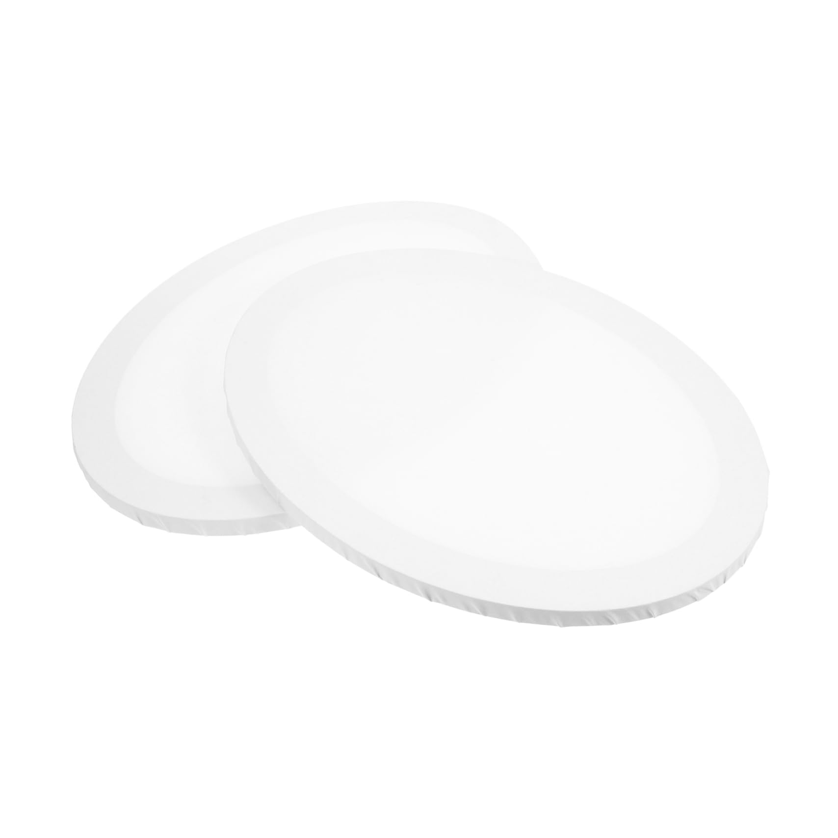 Tableau de Peinture Créative Ovale pour Élèves, Lot de 2, Blanc