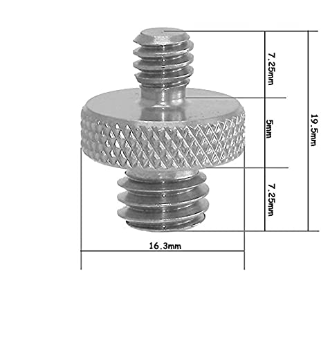 Adaptador de rosca macho 1/4 macho 3/8 polegadas para tripé, microfone, câmera e iluminação f32