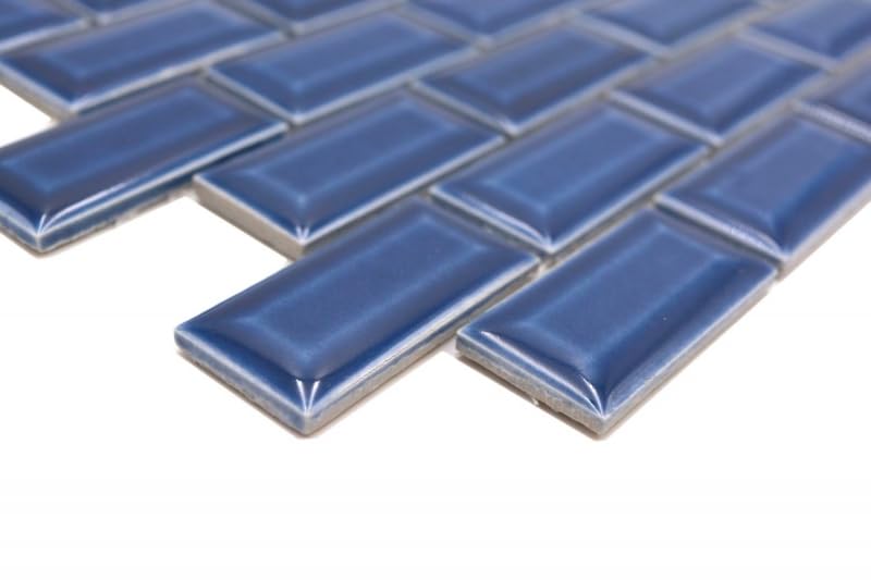 MOS26-0414_f - Mosaico de cerámica para pared de cocina, color azul brillante