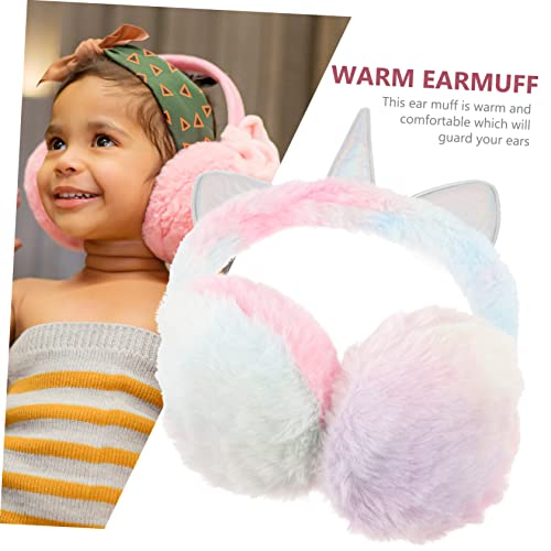 Ear for Boys and Girls Glittery Earmuffs Comfortable Ear for Cold Weather Cute Design for Outdoor Activities Horn2