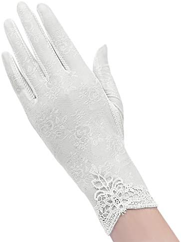 Women Sunblock Gloves UV Protection Summer Driving Gloves Stylish Lace Floral Touchscreen Sun Gloves Ladies Breathable Non Skid Sunscreen Gloves Mitten Outdoor Cycling Fishing Gloves Tea Party Gloves