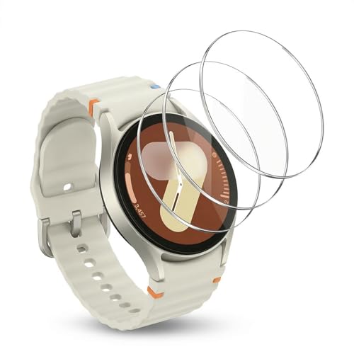 3x Películas compatível com Galaxy Watch 4 5 6 7 40mm 44mm | Proteção Contra Riscos e Batidas do Dia a Dia | Toque Sensível, Transparente e Fácil Aplicação (40MM)